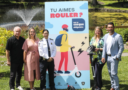 ROSEMÈRE, LORRAINE, SAINTE-THÉRÈSE ET BOISBRIAND DÉPLOIENT UNE CAMPAGNE SUR LA SÉCURITÉ EN TROTTINETTE ÉLECTRIQUE 