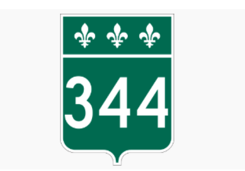 Nouvelle limite de vitesse sur la route 344